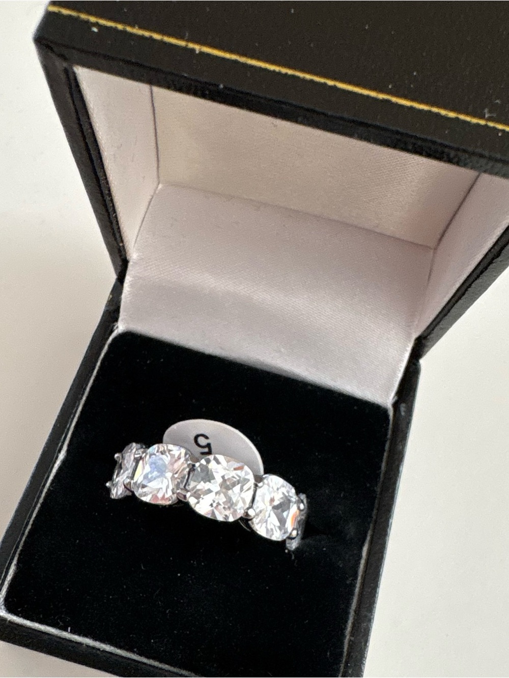Bomb Party The Graceful Ring RG39911 Diamond CZ Hematite Plating
